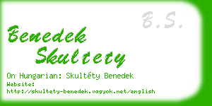 benedek skultety business card